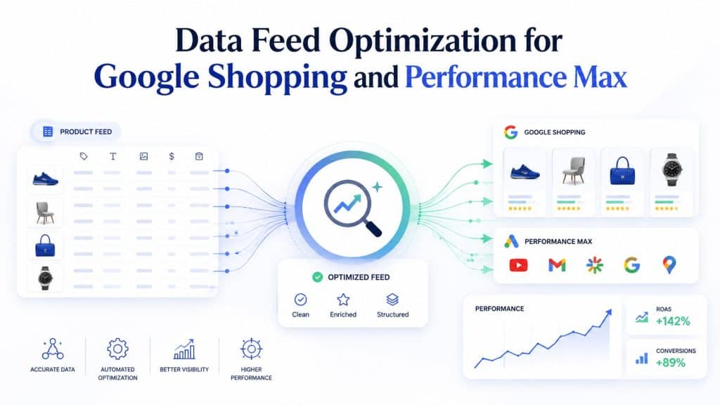 data feed optimization for google shopping and performance max.
